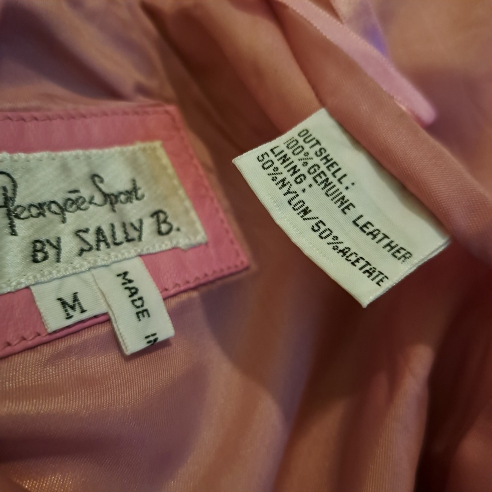 Vintage Pink Leather Pencil Skirt High Waisted‎ Midi with Pockets Waist 30" - Picture 11 of 13